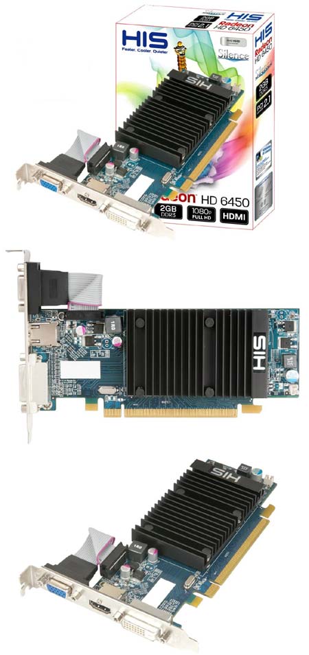 Низкопрофильный Radeon HD 6450 от HIS